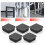 20 Pcs Plastic Square Blanking End Caps Tube Inserts 25mm x 25mm 4