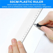 50cm Clear Plastic Measuring Long Straight Centimeter Ruler