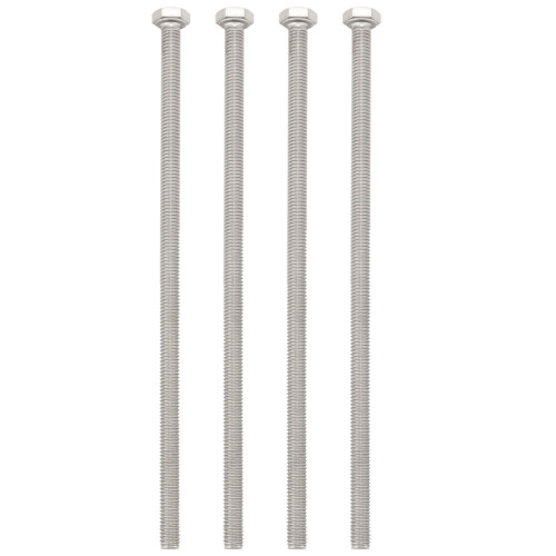M6 x 150mm Fully Threaded Stainless Steel Hex  Screw Bolt 4 Pcs