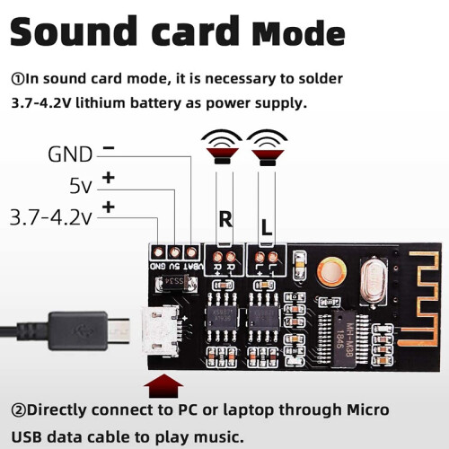 Amplifier Board, 5W +5W Output Power,  3.7V-4.2V/5V   Speaker Board 2