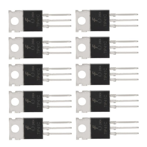 10 Pcs 3 Pin NPN TO-220 Power Transistors 100V 6A TIP41C 1