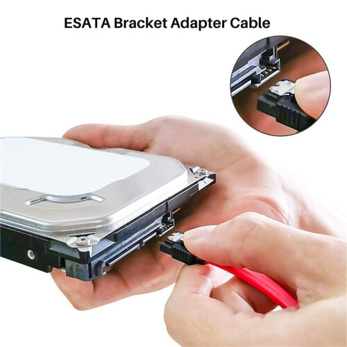 Dual Port  Serial ATA Cable to ESATA Bracket Adapter Cable 2