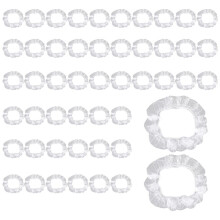 50 St/Set Universal Rattkåpa Av Plast för Engångsbruk Elastisk Trim Engångsfilmer för Engångsbilar för Rattkåpor