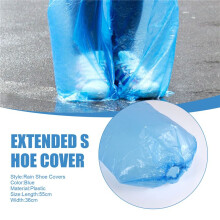 10 Pairs Waterproof Thick Plastic Disposable Rain Shoe Covers High-Top Anti-Slip for Women Men