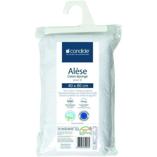 Alèse éponge - CANDIDE - 232003 - 40x80 cm - Blanc