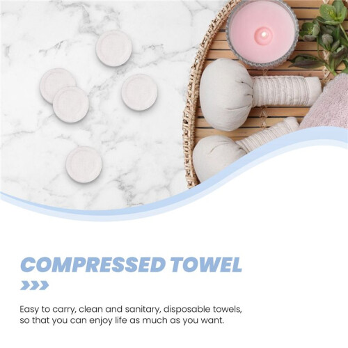 500Pcs Magic Soft Cotton Disposable Compressed Towel Wipes Tablet Travel Tissue 2