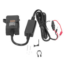 Caricabatterie da manubrio impermeabile per motociclette con doppia porta USB, ricarica rapida, manubrio universale, compatibile con kit di ricarica