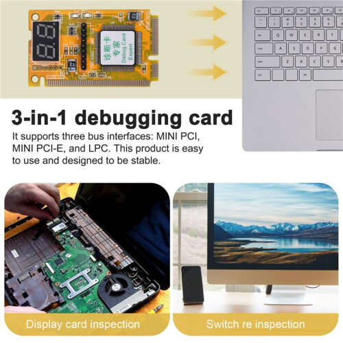 Multifunction 3 in 1 Debug Card Expert  PCI PCI-E LPC PC Laptop Analyzer Tester Diagnostic Post Test Card Part 2