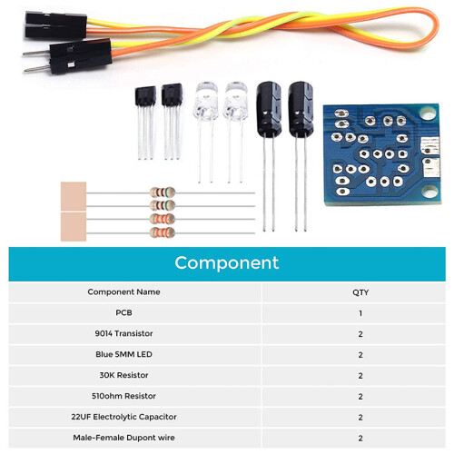 4-Piece Set 5mm LED Flash DIY Kit Electronic  Kit PCB Circuit Welding Skills Learning Training Kit 2