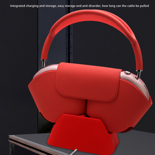 Suitable for Airpods Max Headset Charging Base Silicone Stand Suitable for   Headset-Black 2