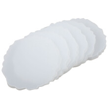 6 Pieces Resin Coaster Mold Large Silicone Geode Mold Irregular Wave Shape Mold DIY Epoxy Tray Mold Coaster Casting Mold