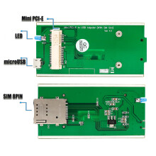 PCI-E PCI-Express to USB Adapter with SIM Card Slot for WWAN/LTE/Gsm/Hspa/GPS 3G/4G Wireless Pci-e Card