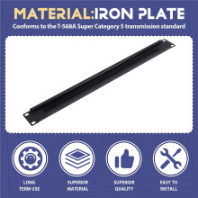 1Pcs 1U 19Inch RACK MOUNT Blanking Plate Rack Mounting Blank Network Brush Panel Server Cabinet Cable Management