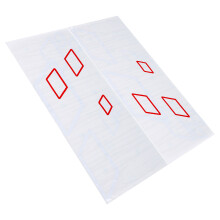 2x Auto Aufkleber Set PVC 100x38cm Weiß Rot Sport