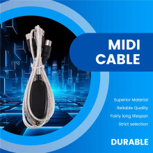 USB-zu-MIDI-5-Pin-Kabelkonverter 2-in-1 für PC-Audioausgabe und -bearbeitung für Klavier, elektronische Musikinstrumente