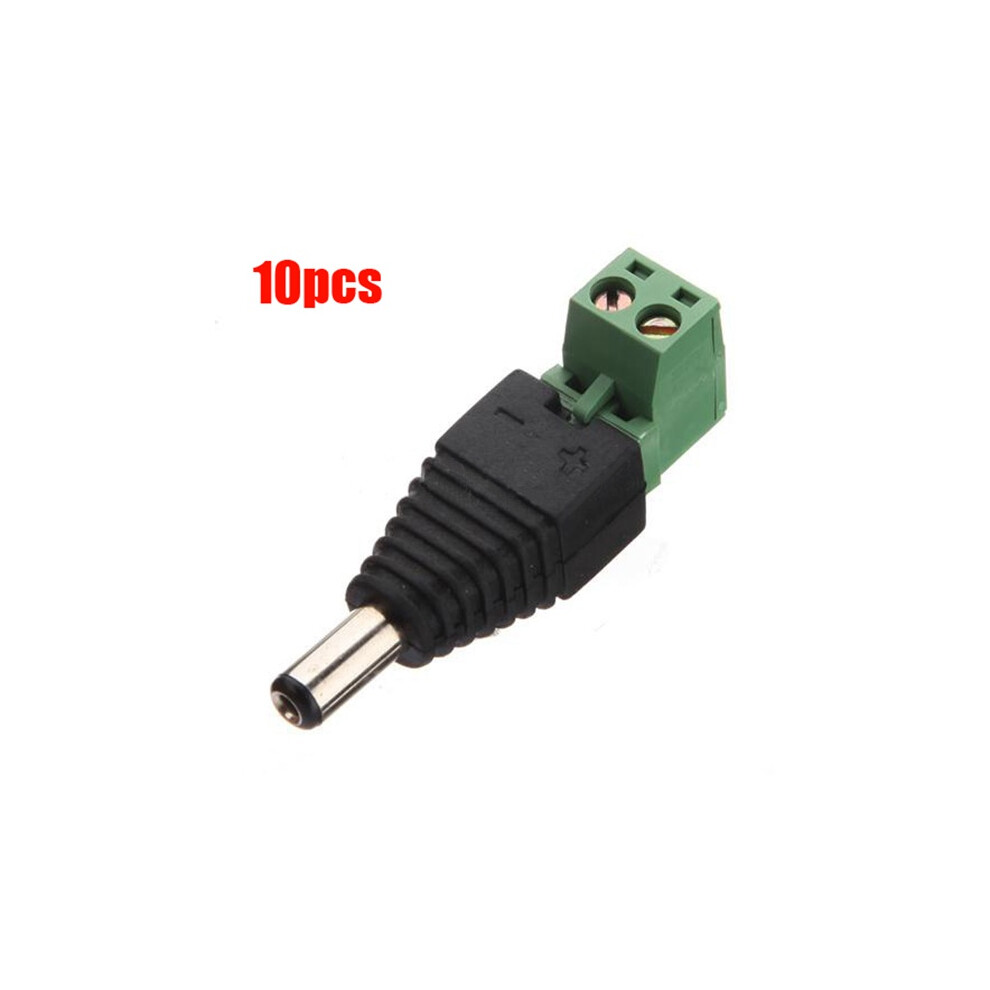 10 Power Male Jack 5.5Mm X 2.1Mm Connector Cable Adapter Plug Cctv Dvr Camera 4713136692310