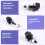 2 pcs Black Plastic Car Front Window Windshield Washer Spray Nozzle For  Pair 3