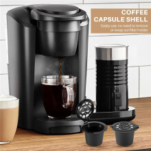 4x Refillable Reusable Coffee Capsules Pods For Machines Spoon