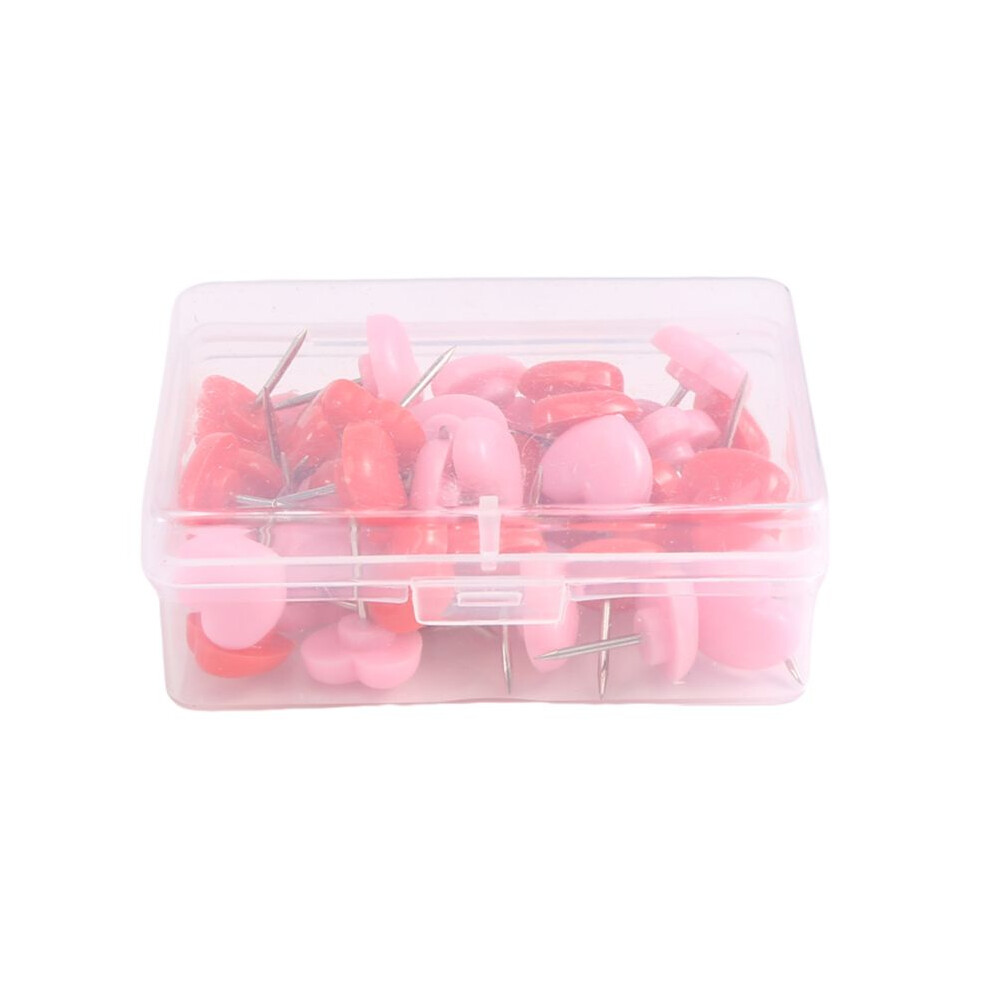 50 Pcs Heart Push Pins, Red Bulletin Boards Thumb Tacks, Cute Wall Tacks Decorative For Cork Board Home And Office 6034254837901