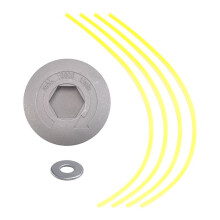 Universal Aluminum Grass Trimmer With 4 Lines Brush Cutter Thread Nylon Grass Cutting for Lawn Mower Silver