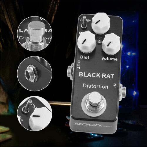 Mosky Black RAT Distortion  Guitar Effect Pedal