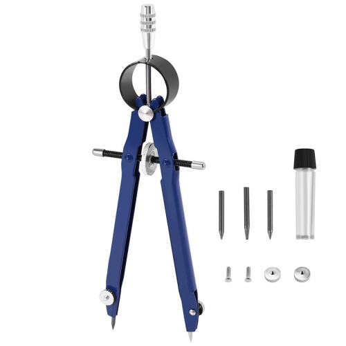 Professional Compass, Compass Geometry Set with Lock, Math and Precision Compass, Metal and Durable for Solid and Plane Precision Tool, Fit for