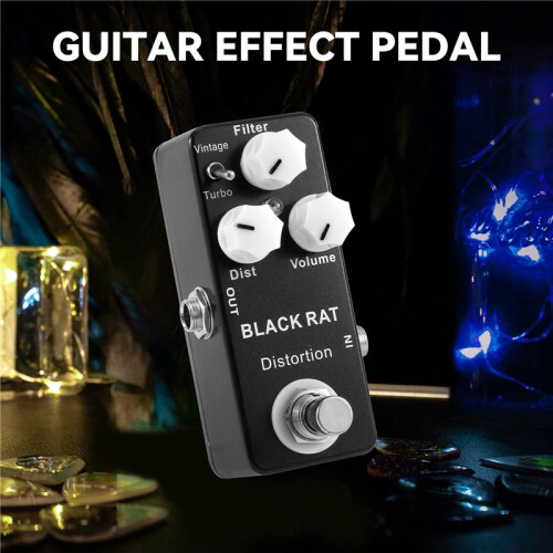 Mosky Black RAT Distortion  Guitar Effect Pedal 2