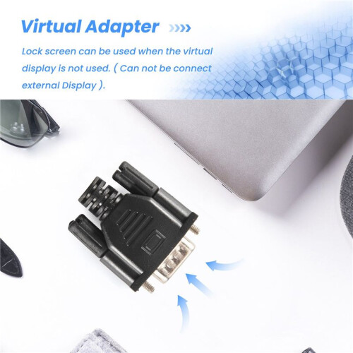 VGA Virtual Display Adapter Hane Dummy Plug EDID Headless  Emulator LåSplatta
