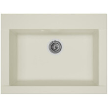 STRADOUR Built-in kitchen sink 1 bowl without drainer Hexo - Resin - 66 x 50 cm - White