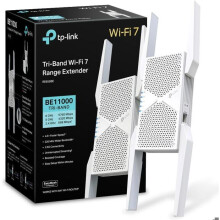 TP-Link RE655BE Repetidor WiFi 7 Mesh 9300 Mbps Tri-Banda, Puerto 2.5 GbE, MU-MIMO, compatible con caja