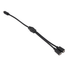 Mini DIN 6-pins mannelijke naar 2-pins vrouwelijke splitterkabel, stevige verbinding, dubbele afscherming, zuiver koperdraad, sleutelconnector,