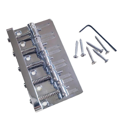5 Strings Bass Bridge Tailpiece Bridge for Bass Guitar 5 Stringed Inst