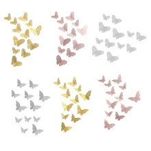 72 StüCk Schmetterlings-Partydekoration zum Basteln, 3 GrößEn, 3 Farben, 2 Stile, 3D-Schmetterlings-Wanddekoration, Wandaufkleber, Hausdekoration