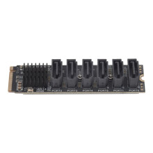 M.2 NVME PCI-E PCIE X4 X8 X16 A 6 Porte 3.0  Scheda Adattatore Riser ASM1166 Chassis Server PC Scheda di Espansione Computer
