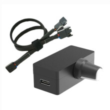 Controlador de Velocidade PWM 4Pin PWM Fan Governor PWM Governor USB TYPE-C Fonte de AlimentaçãO DIY Watercooling Cooler OpçãO B