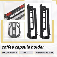 2pcs Coffee Pod Holder Side Mount for K Cup Pods Dispenser for Single-Serve Coffee Makers Black