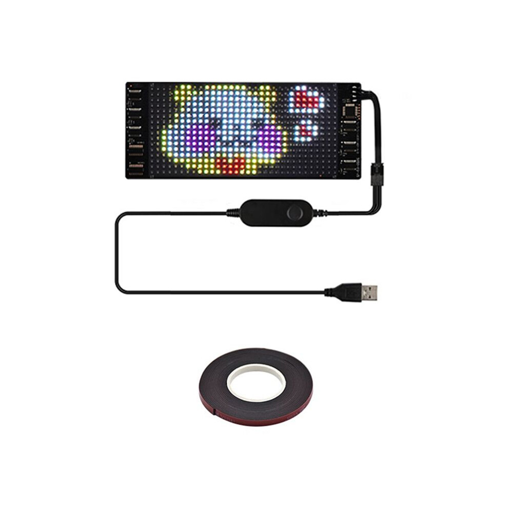 Led Pixel Panel,Usb 5V Flexible Led Module Rgb Scrolling Text Animation Display, App,16X32 Leds 7X17cm 4712099232557