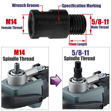 2Pcs M14 to 5/8 Inch-11 Adapter Angle Grinder Thread Converter Adapter Shaft Connector for Diamond Core Drill Bits