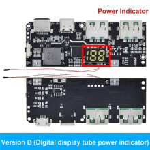 QC4.0 QC3.0 LED Dual USB 5V 4.5A 22.5W Micro/Type-C USB Mobile Power Bank 18650 Charging Module Temperature Protection,B