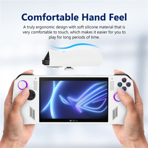 For  Ally Handheld Game Console All-Inclusive Silicone Protective Case Handheld Anti-Drop Protective Case,White 1