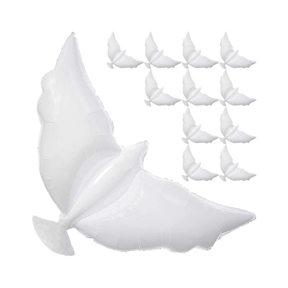 12-Pack Balloons Memorial Release In Sky, Biodegradable Angel Lanterns Funeral Party Decorations White 4714154721631