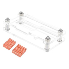 Acrylbehuizing voor Orange Pi Zero 2W Oranje Pi Zero 2W Moederbordbeschermhoes Compatibele Koellichamen
