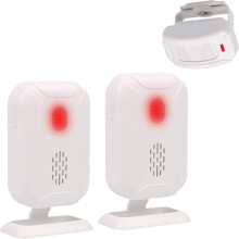 Beveiligingsalarm voor bedrijfsingang: Draadloze bewegingssensor, PIR-detectie voor deurbel, visuele LED-waarschuwing, eenvoudige installatie in