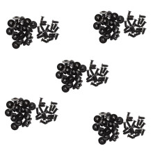 100 Pcs 8mm Hole Push in Expanding Screw Panel Clips Plastic Rivet Black