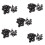 100 Pcs 8mm Hole Push in Expanding Screw Panel Clips Plastic Rivet Black 2