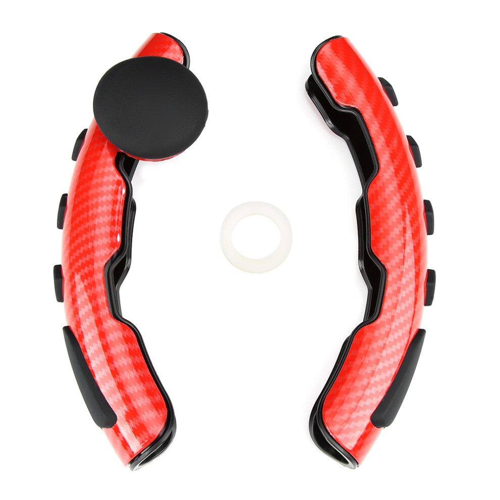 Ergo Design Steering Wheel Cover Carbon Fiber Uni Fit Non Slip Dur Sporty Aesthetic Easy To Install Heat Cold Resistant Renew And Protect 9190834389240