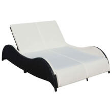 Transatlántico silla larga tumbona cama de jardín mobiliario de exterior doble con cojín
