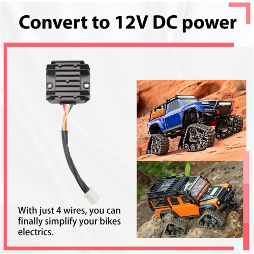 Universal 4 Wire Full Wave Black Motorcycle Regulator Rectifier 12V  Bike Quad 2