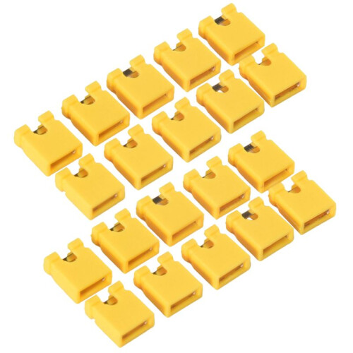 100Pcs 2.54MM Jumper Cap Open Type Shorting Cap Shorting Block Shorting Cap Socket Pin Header Connection Block,Yellow