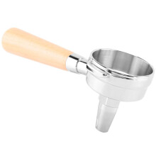 Porte-Filtre à Thé avec PoignéE en Bois et Costume Machine à Café 58 Mm/Porte-Filtre Teapresso/Conception pour Sachet de Thé et Thé Cassé